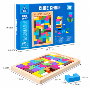 Juego de Bloques de Madera 3 en 1 – Tetris, Jenga y Creación de Figuras