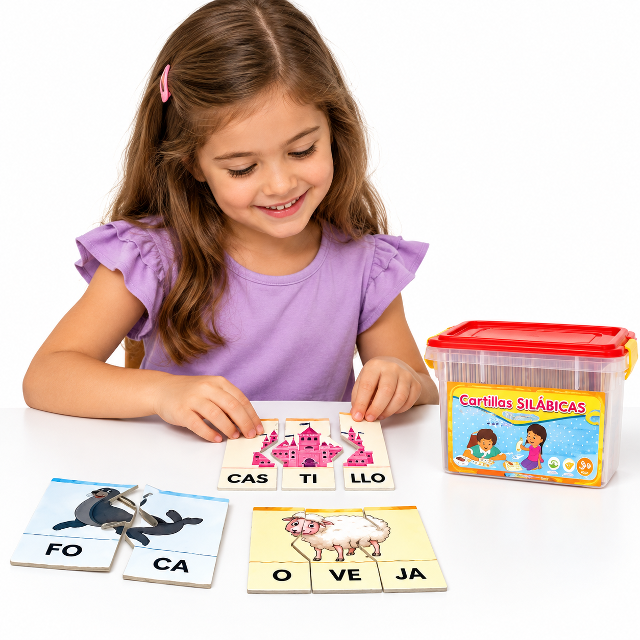 Rompecabezas de Sílabas para Niños – Juego Educativo de Palabras Bisílabas y Trisílabas - Imagen 3