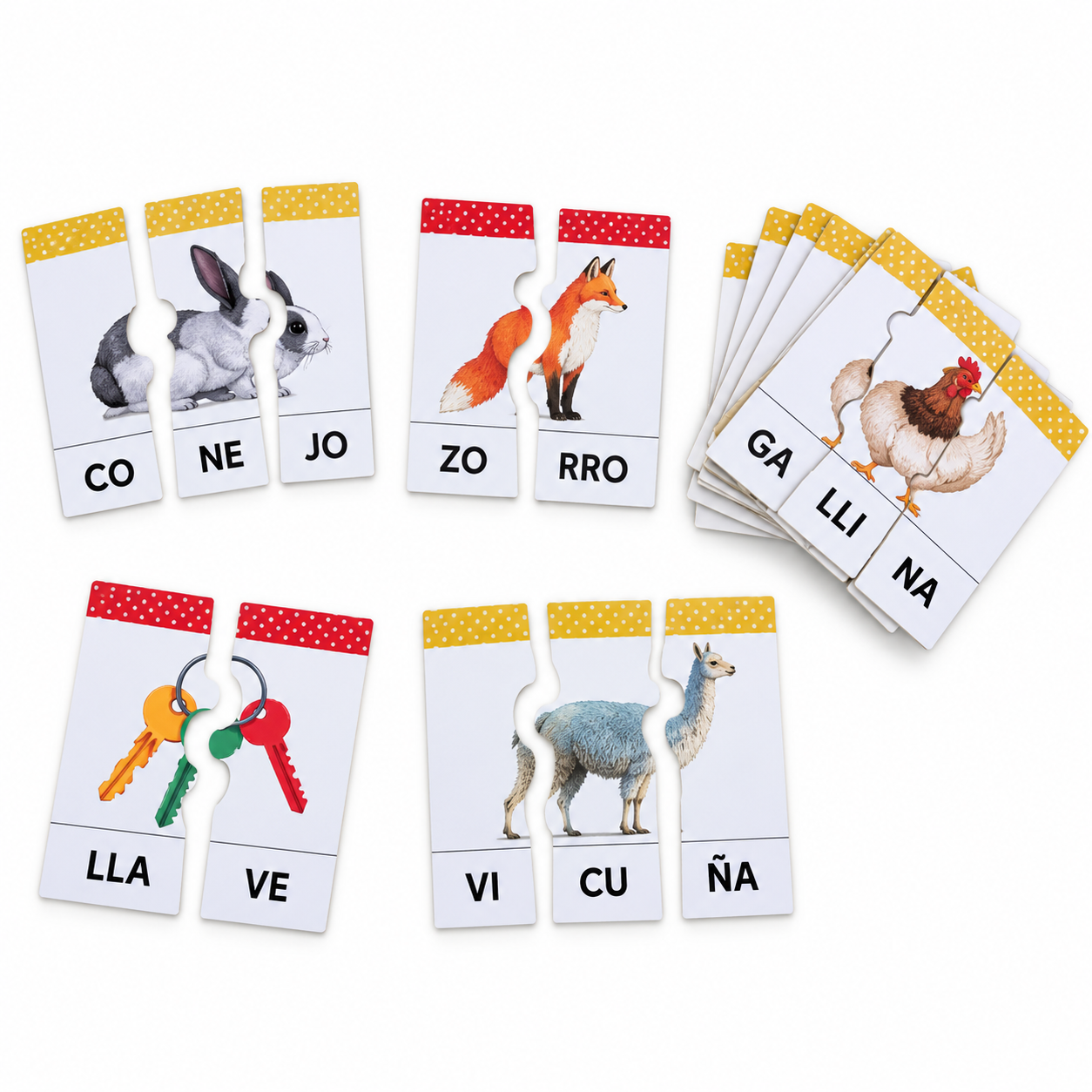 Rompecabezas de Sílabas para Niños – Juego Educativo de Palabras Bisílabas y Trisílabas - Imagen 4