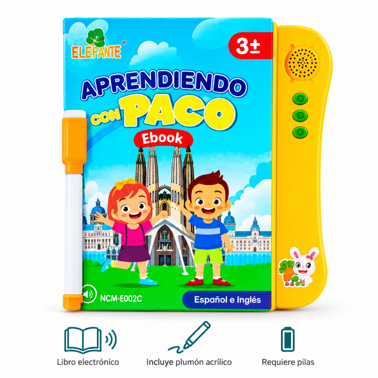 Libro Didáctico Interactivo Bilingüe Español Inglés – Juguete Educativo para Niños