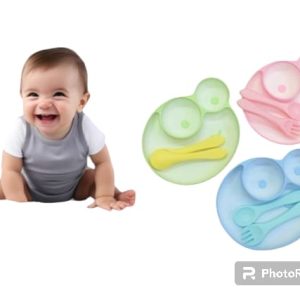 PLATO DE SILICONA CON TAPA