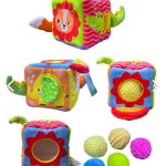 CUBO DE TELA CON PELOTAS