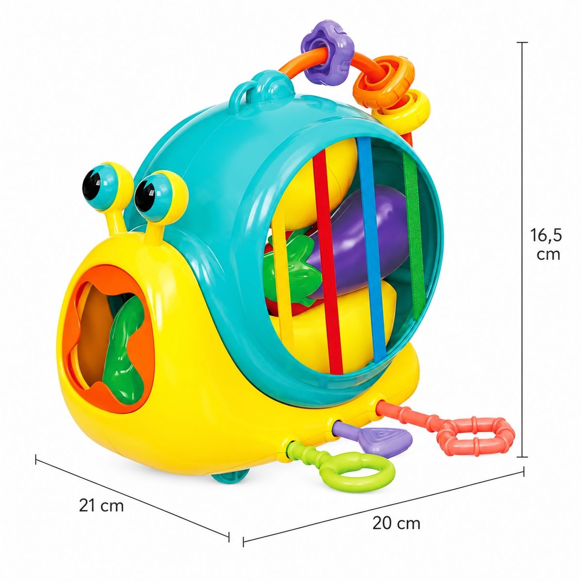 Caracol Didáctico para Bebés con Frutas de Encaje - Imagen 6